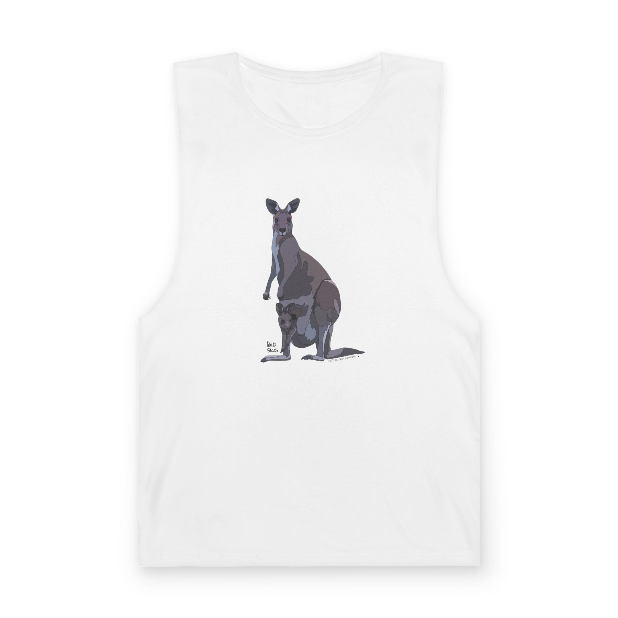 Eastern Grey Kangaroo with joey) - Unisex Barnard Tank