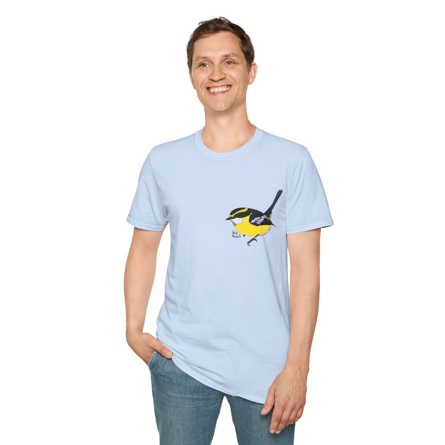 Yellow-breasted Boatbill - Small design - Unisex Softstyle T-Shirt