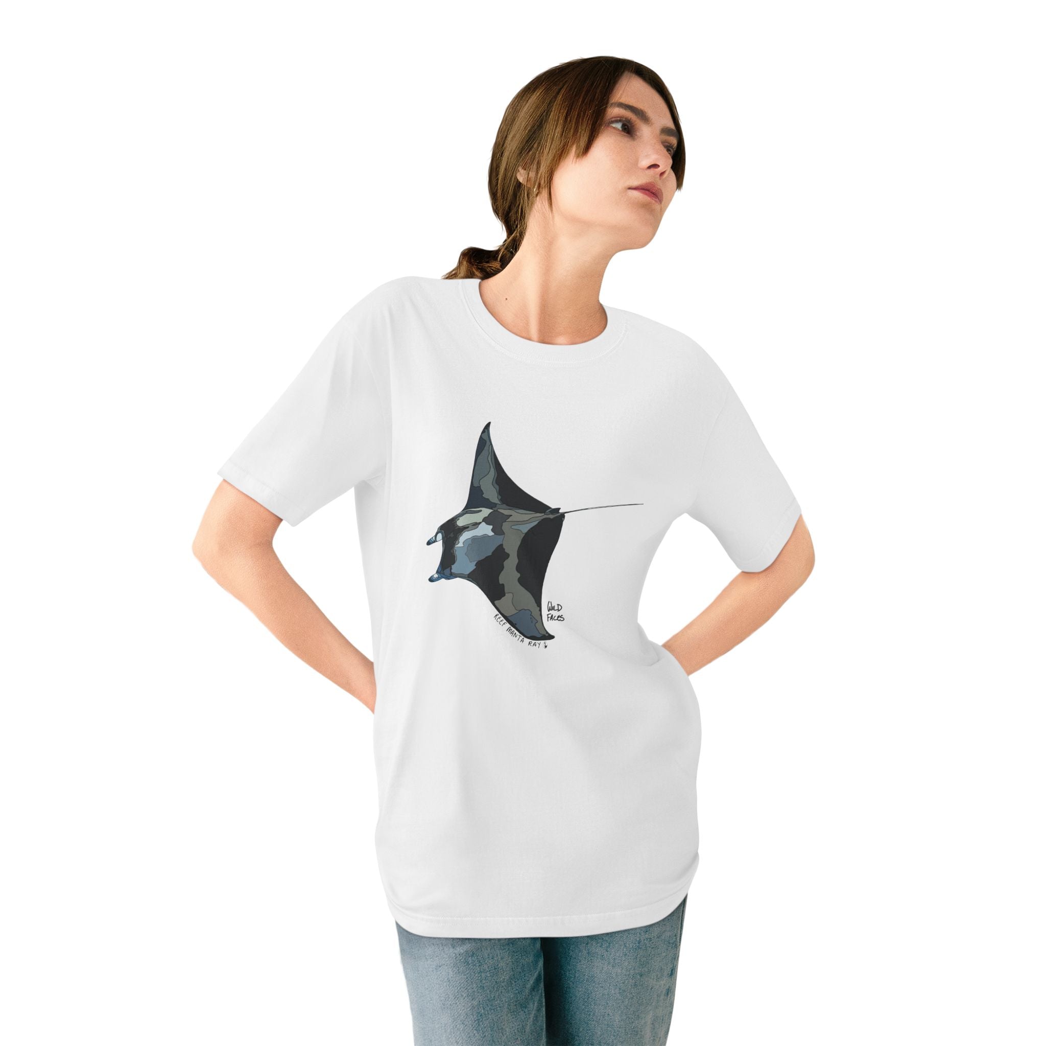 Reef Manta Ray | Organic Staple T-shirt Printify