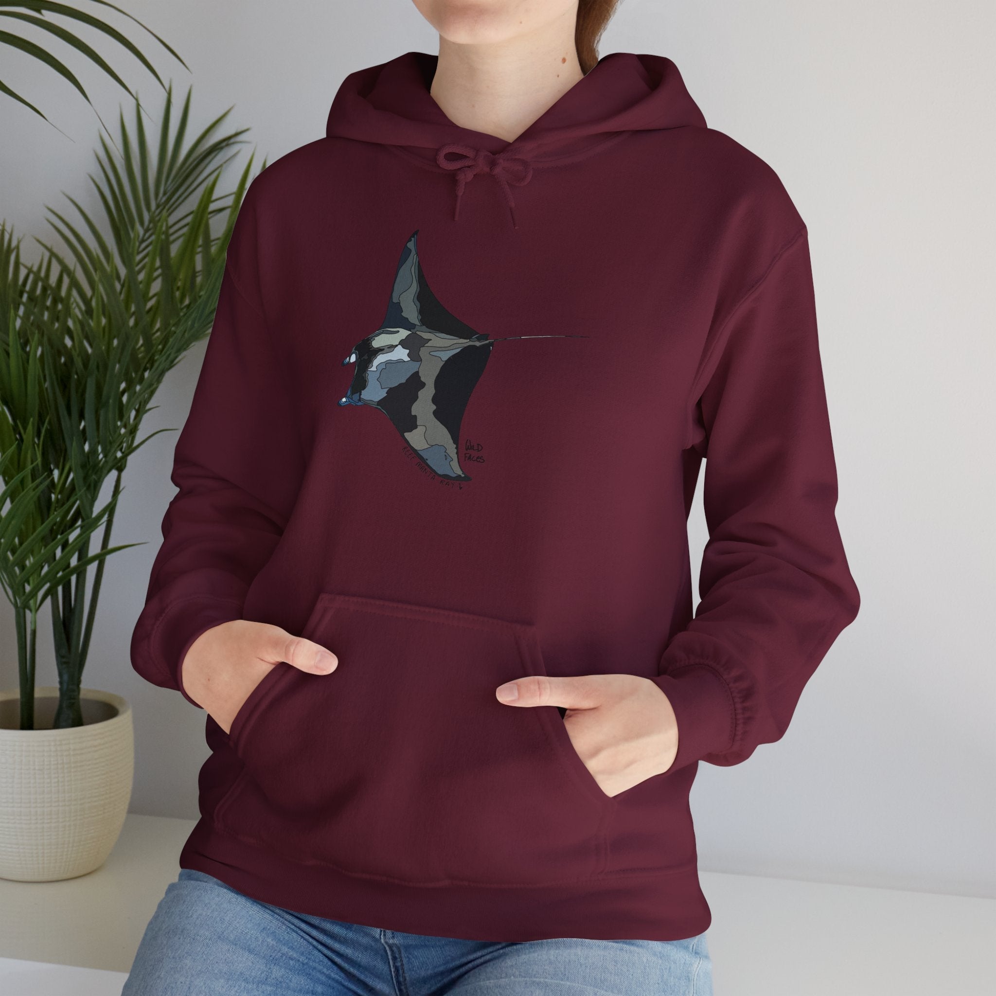 Reef Manta Ray | Unisex Heavy Blend™ Hooded Sweatshirt Printify