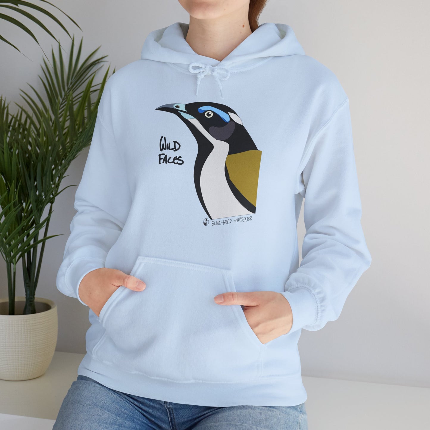 Blue-faced Honeyeater | Unisex Heavy Blend™ Hooded Sweatshirt