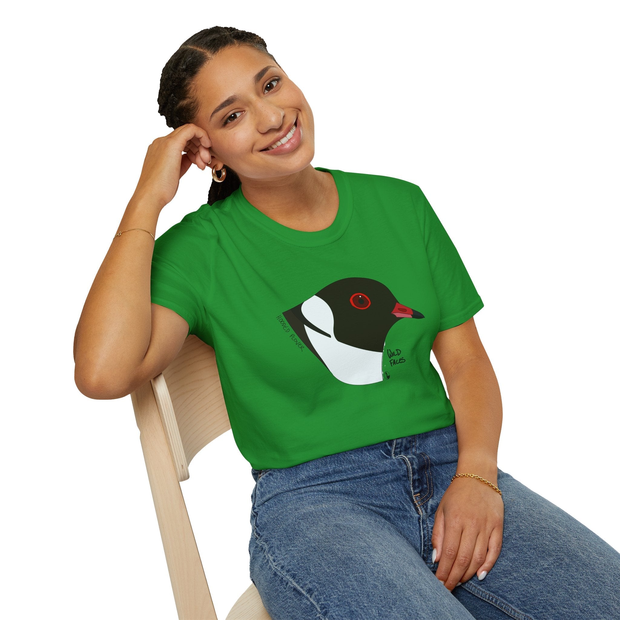 Hooded Plover Head- Unisex Softstyle T-Shirt Printify
