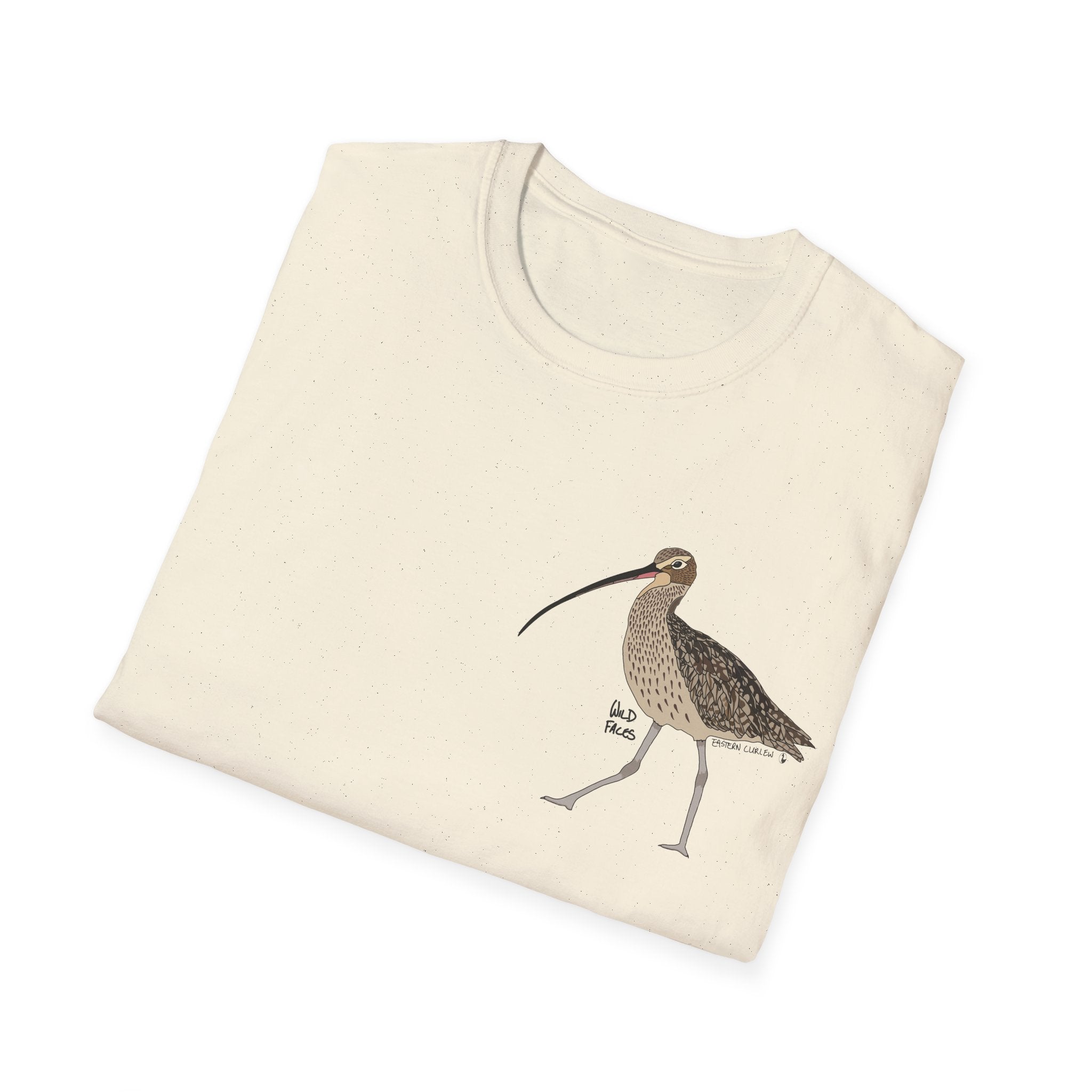 Eastern Curlew- Small design - Unisex Softstyle T-Shirt Printify