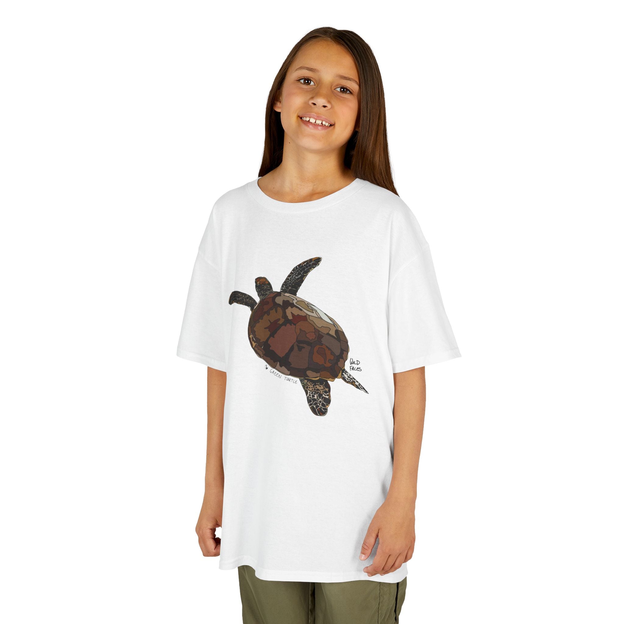 Green Turtle | Kids Heavy Cotton™ Tee Printify