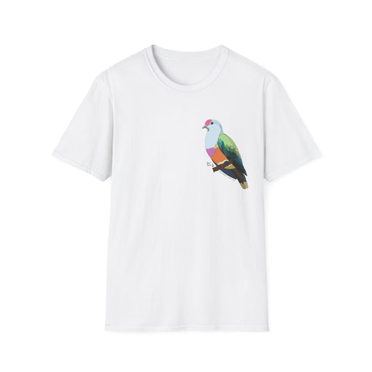 Rose-crowned Fruit Dove - Small design - Unisex Softstyle T-Shirt Printify
