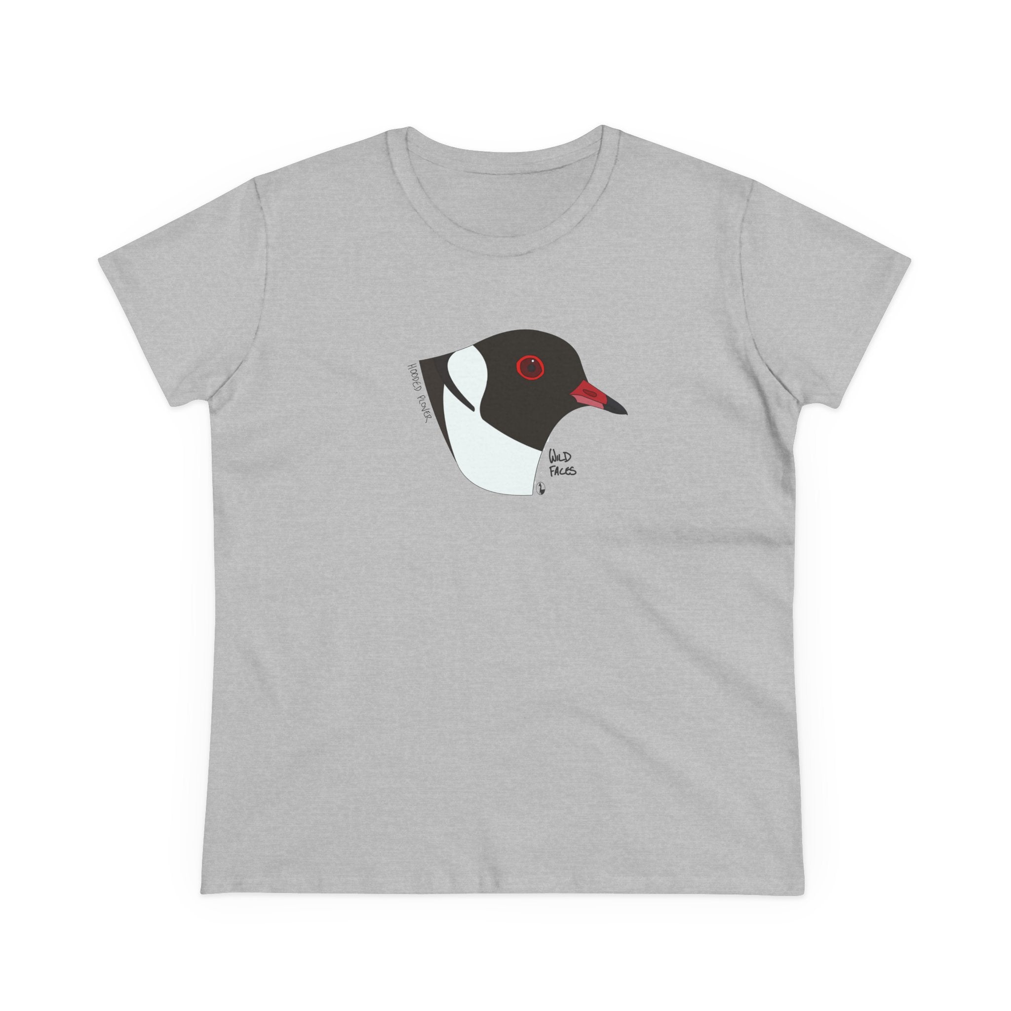 Hooded Plover Head - Women's Midweight Cotton Tee Printify