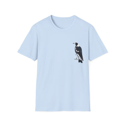 Australian Magpie - Small design - Unisex Softstyle T-Shirt Printify