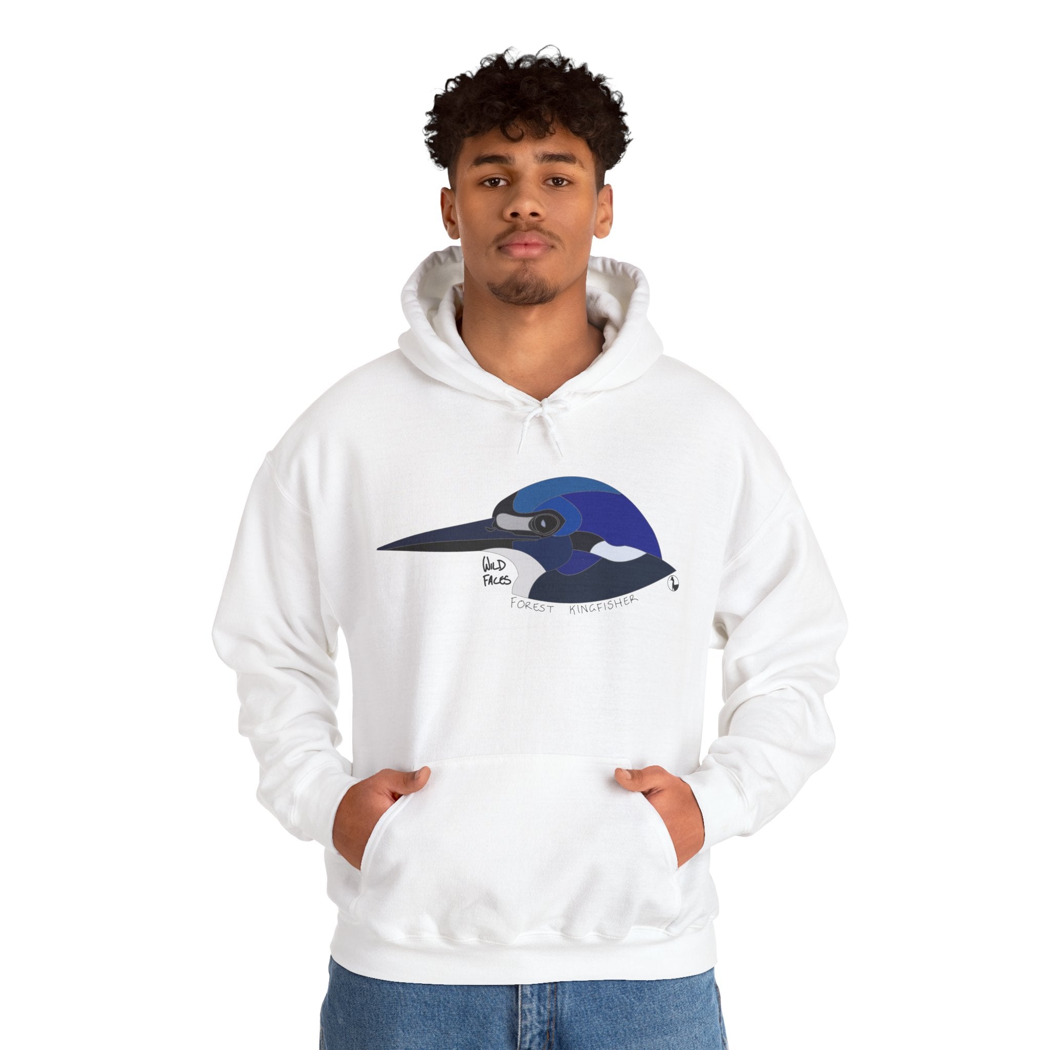 Forest Kingfisher Head | Unisex Heavy Blend™ Hooded Sweatshirt Printify