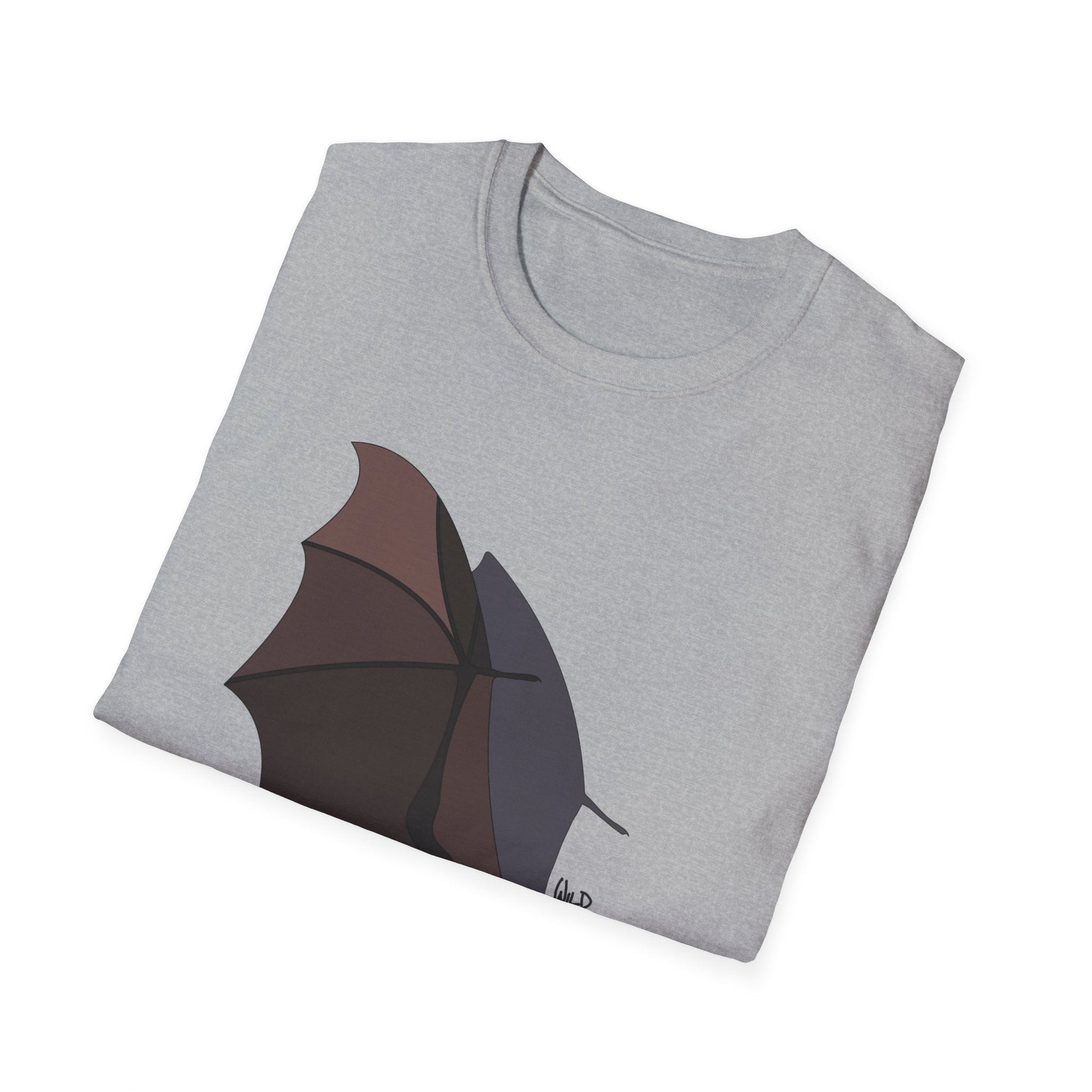 Spectacled Flying Fox (in flight) - Unisex Softstyle T-Shirt Printify