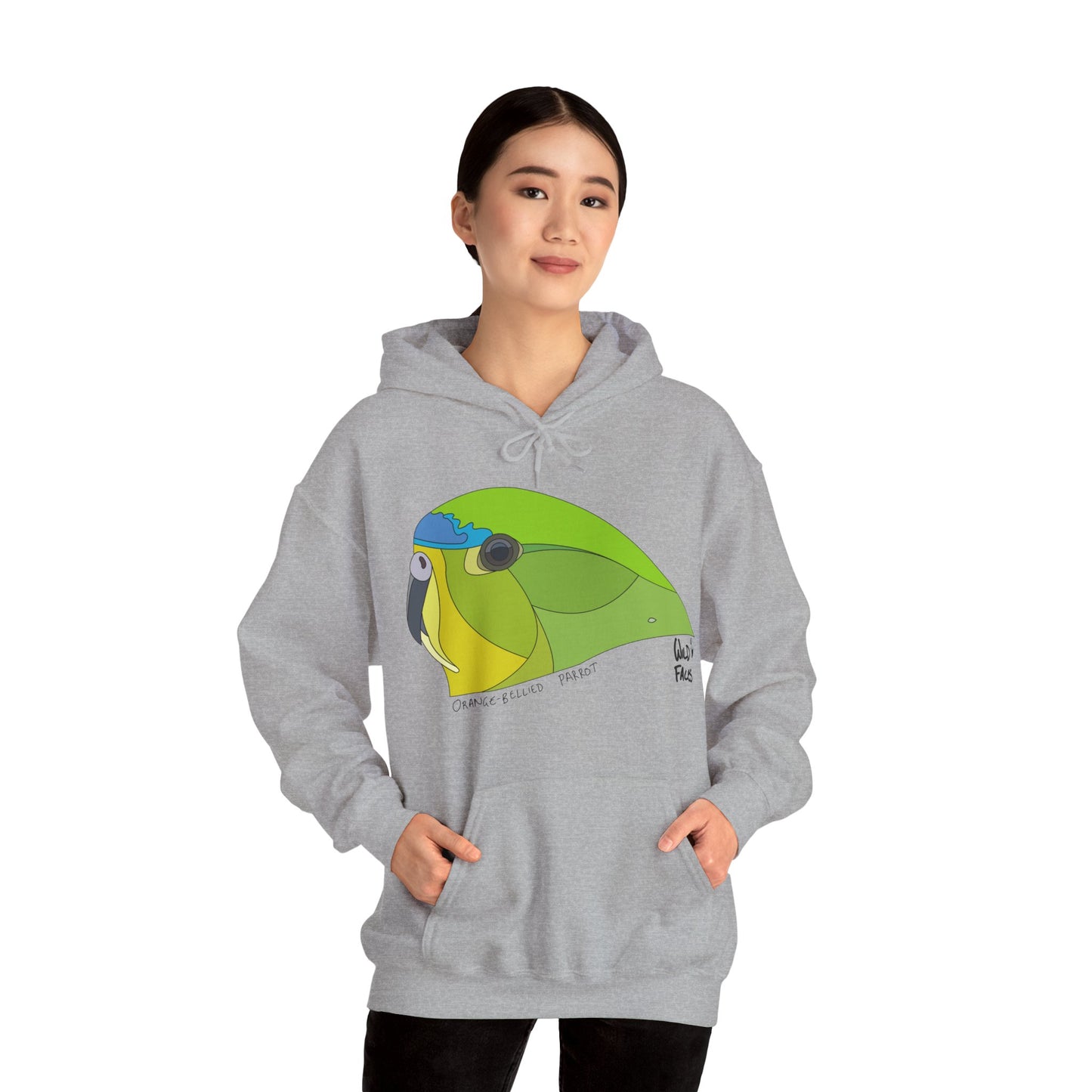 Orange-bellied Parrot | Unisex Heavy Blend™ Hooded Sweatshirt