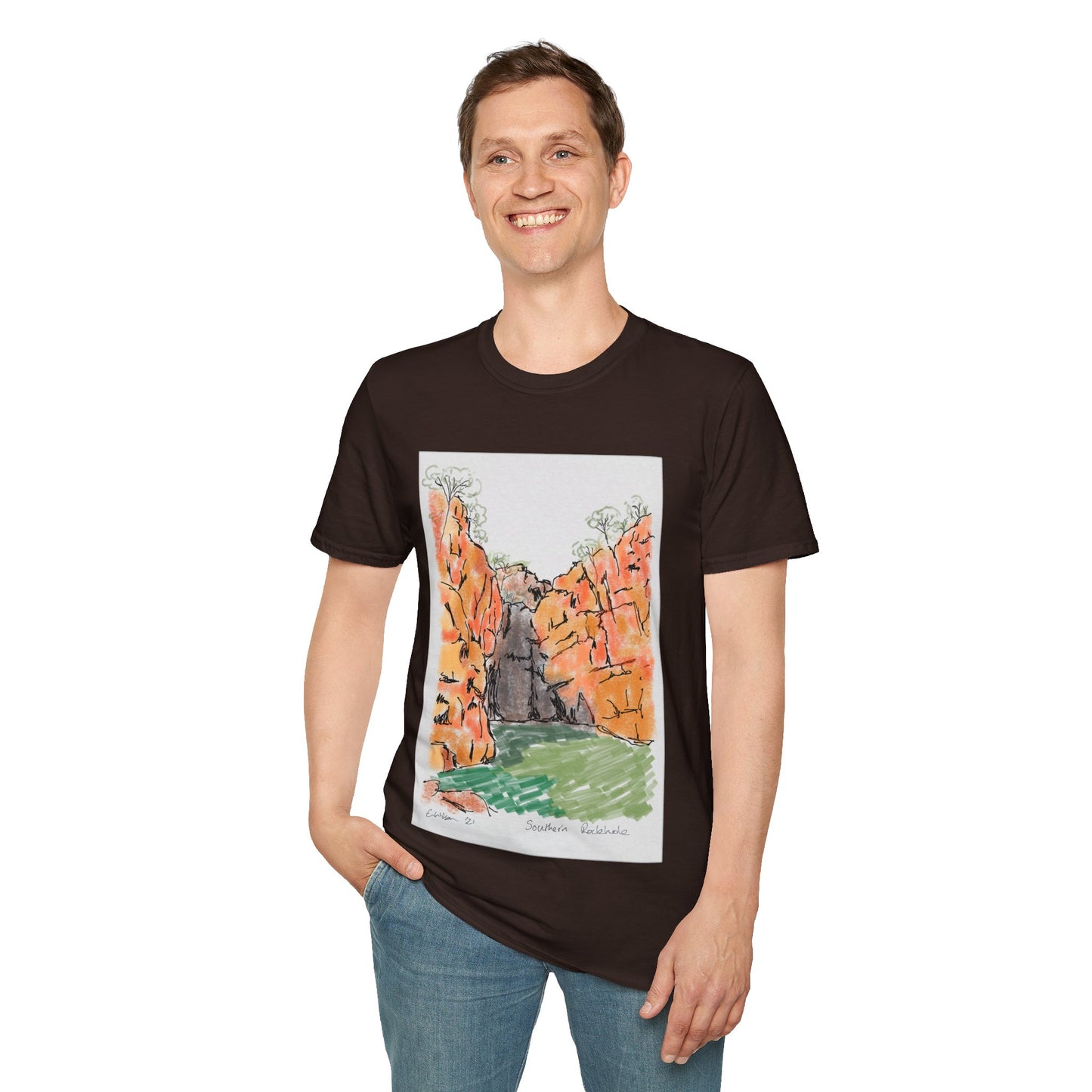 Southern Rockhole, Nitmiluk- Unisex Softstyle T-Shirt