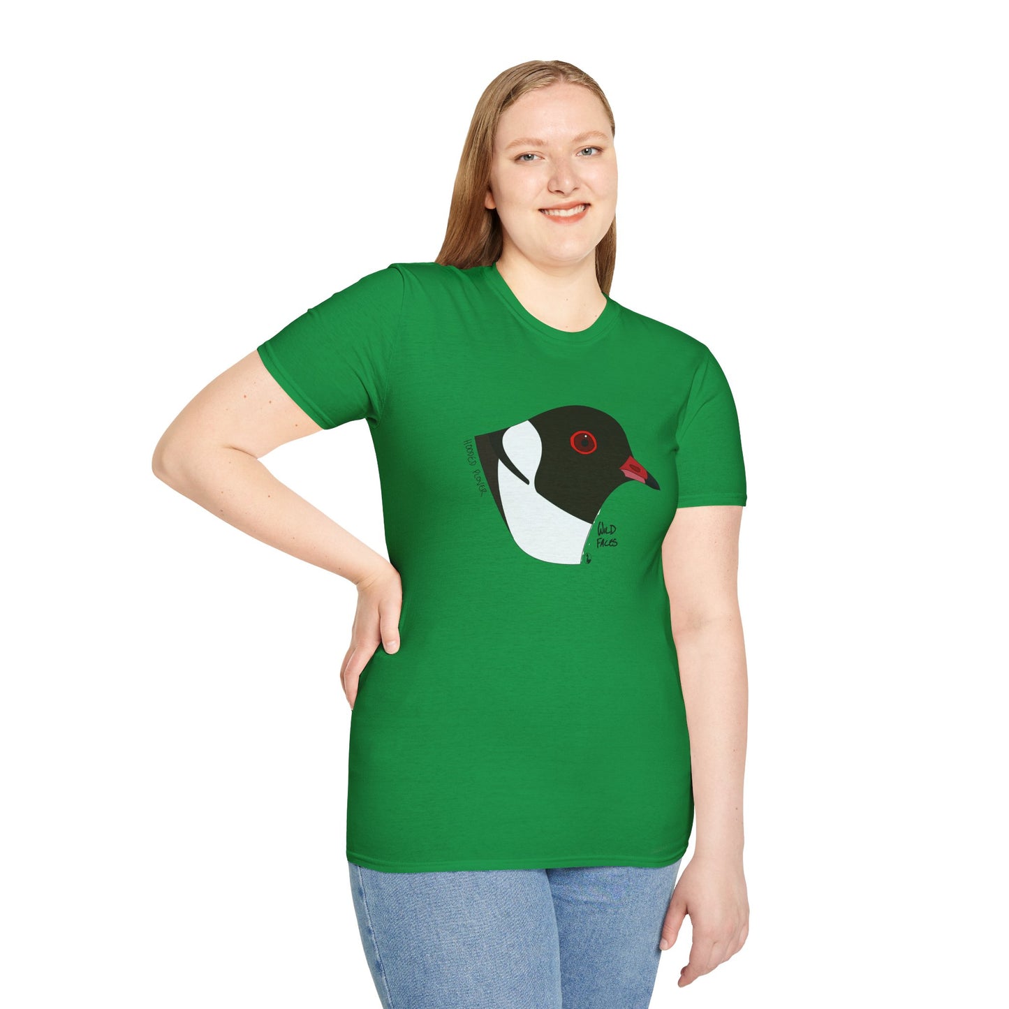 Hooded Plover Head- Unisex Softstyle T-Shirt