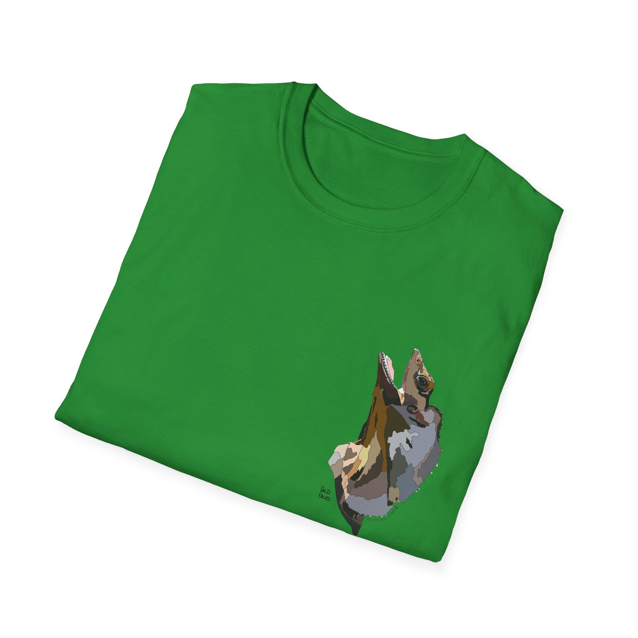Frilled-neck Lizard - Small design - Unisex Softstyle T-Shirt Printify