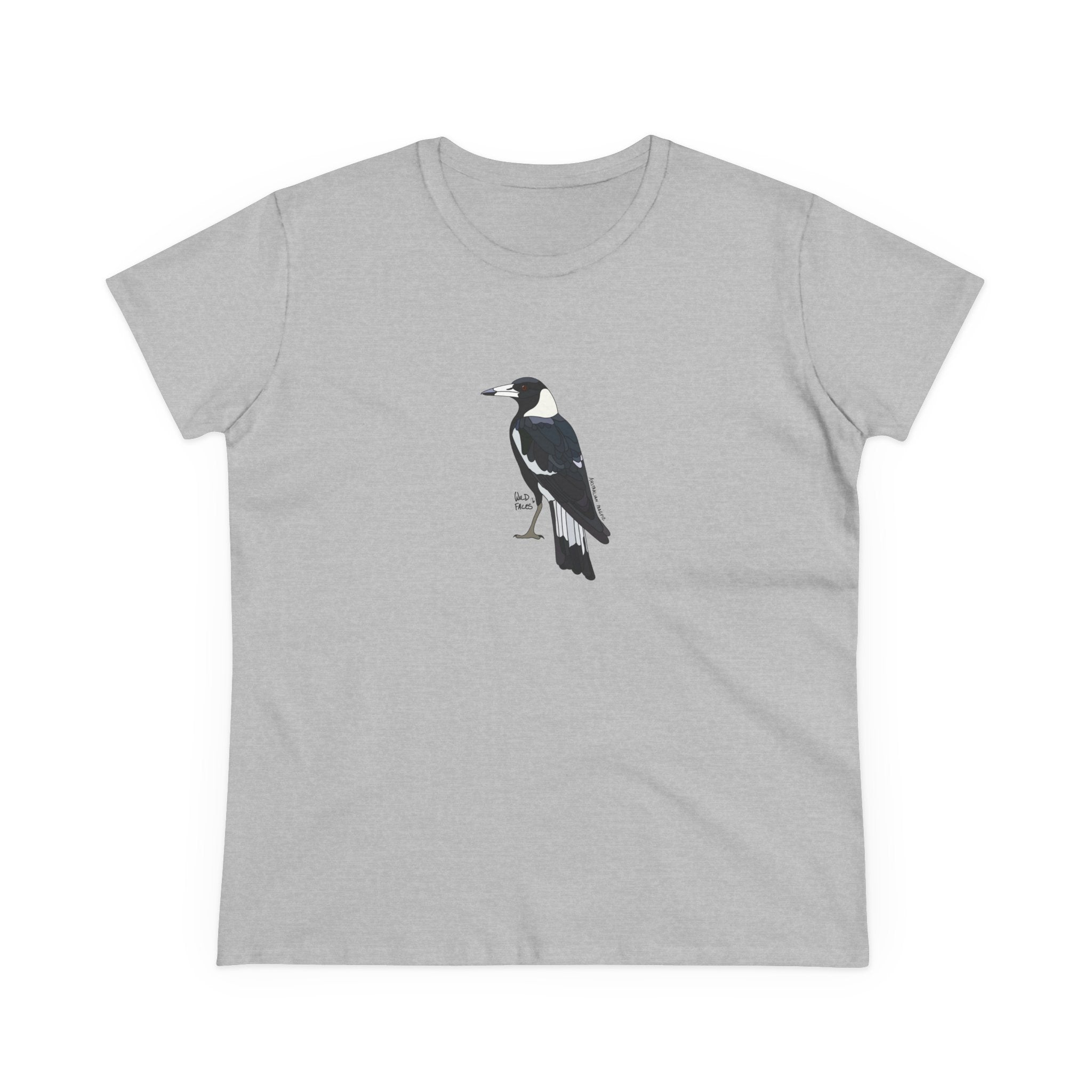 Australian Magpie - Women's Midweight Cotton Tee