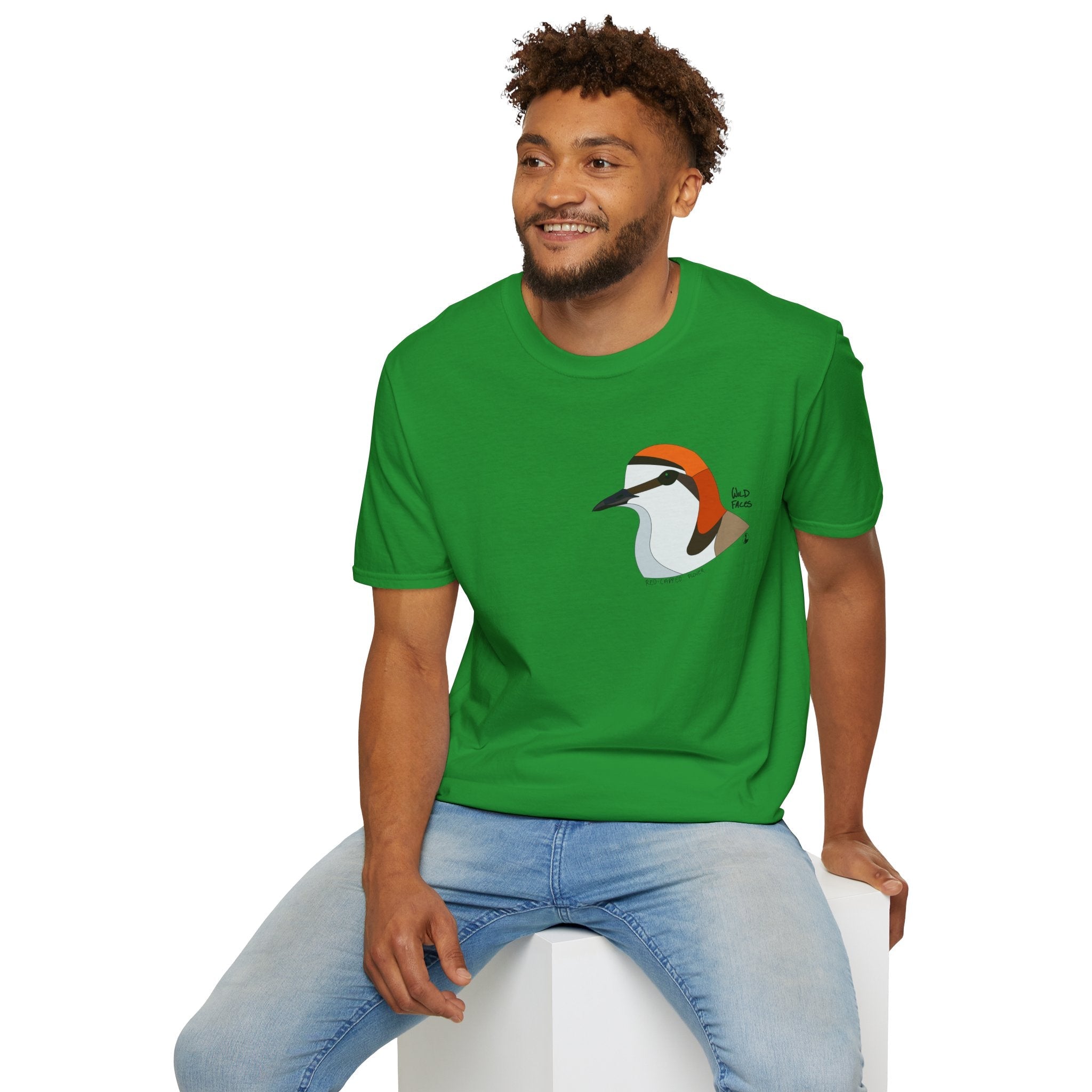 Red-capped Plover- Small design - Unisex Softstyle T-Shirt Printify
