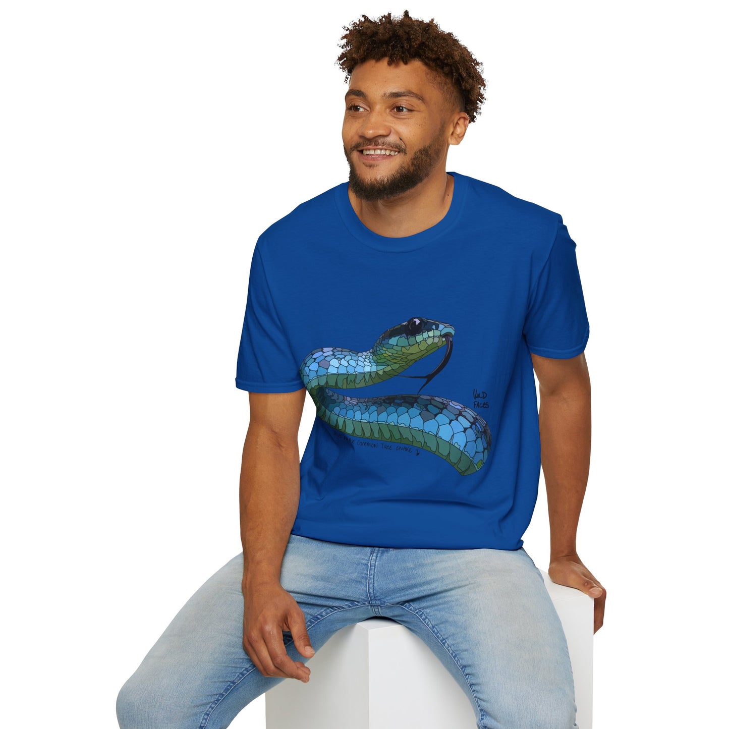 Blue Phase Common Tree-Snake - Unisex Softstyle T-Shirt