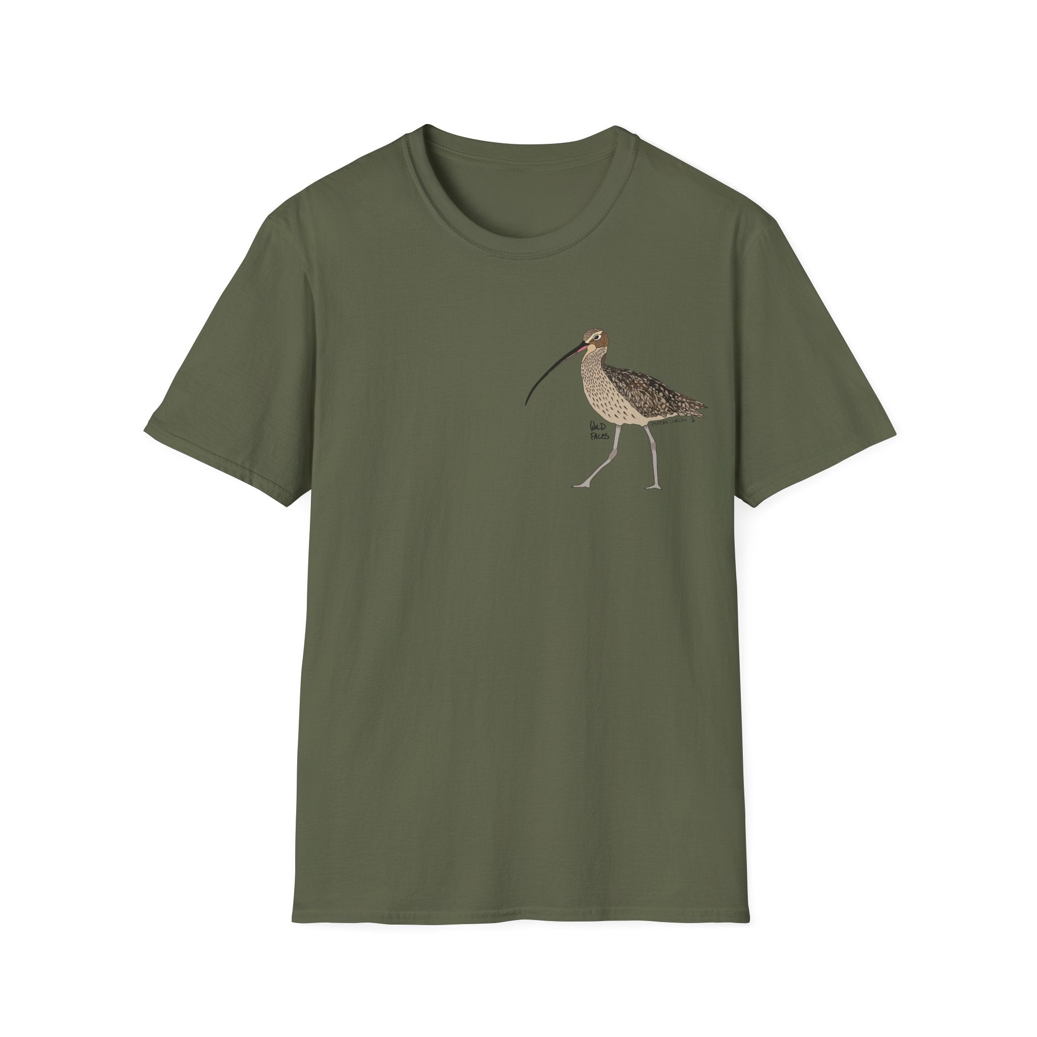 Eastern Curlew- Small design - Unisex Softstyle T-Shirt Printify