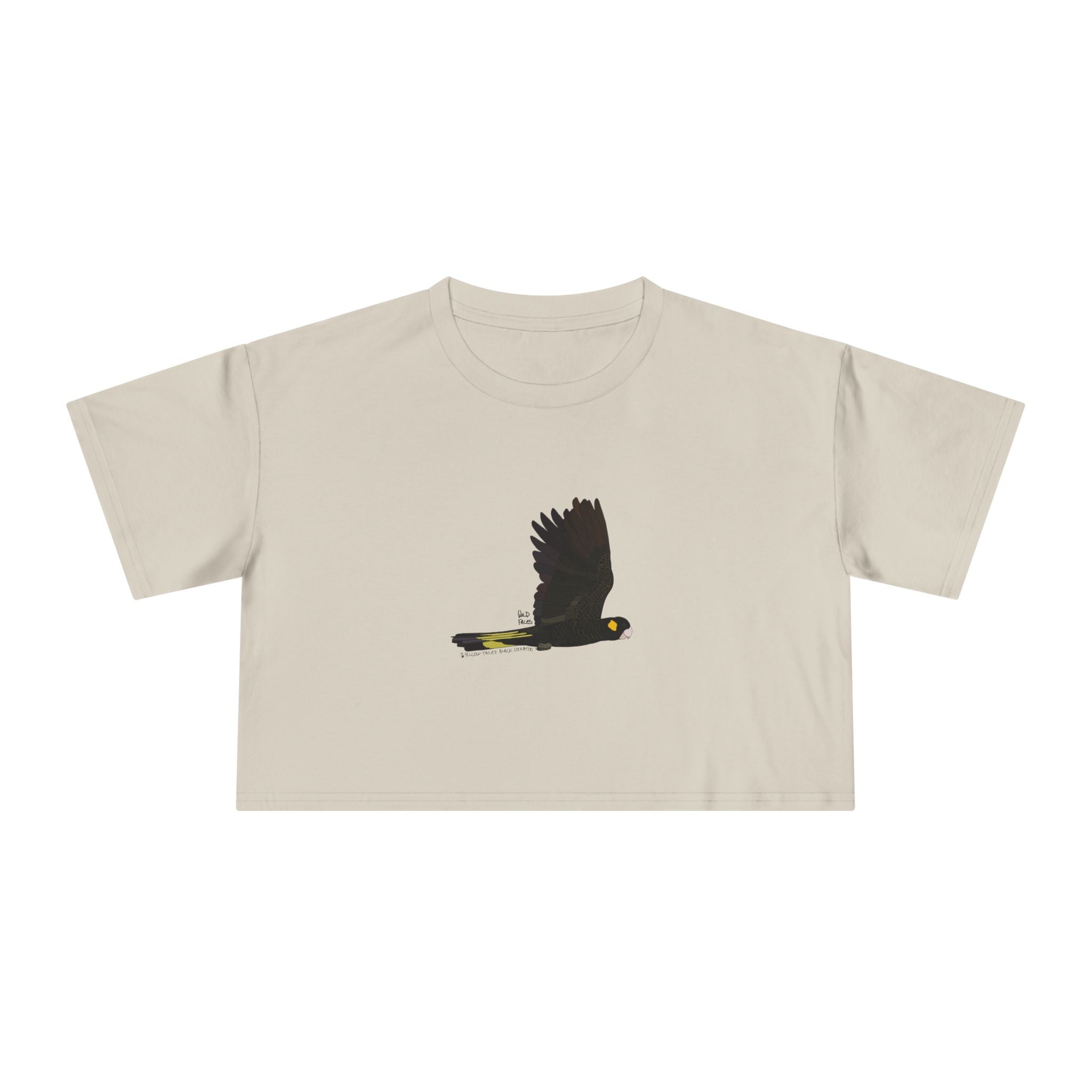 Yellow-tailed Black Cockatoo - Women's Crop Tee