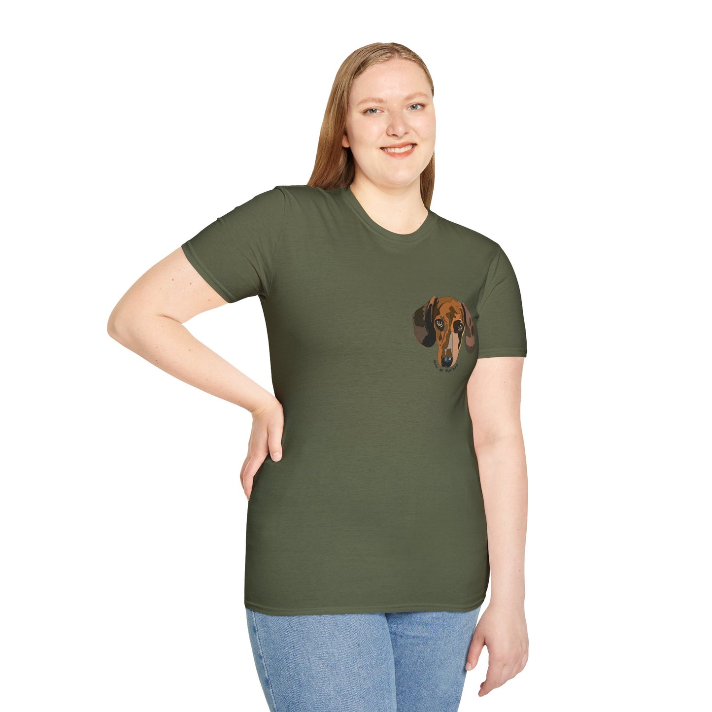 Dachshund (small Keen as mustard) - Unisex Softstyle T-Shirt