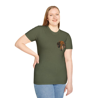 Dachshund (small Keen as mustard) - Unisex Softstyle T-Shirt