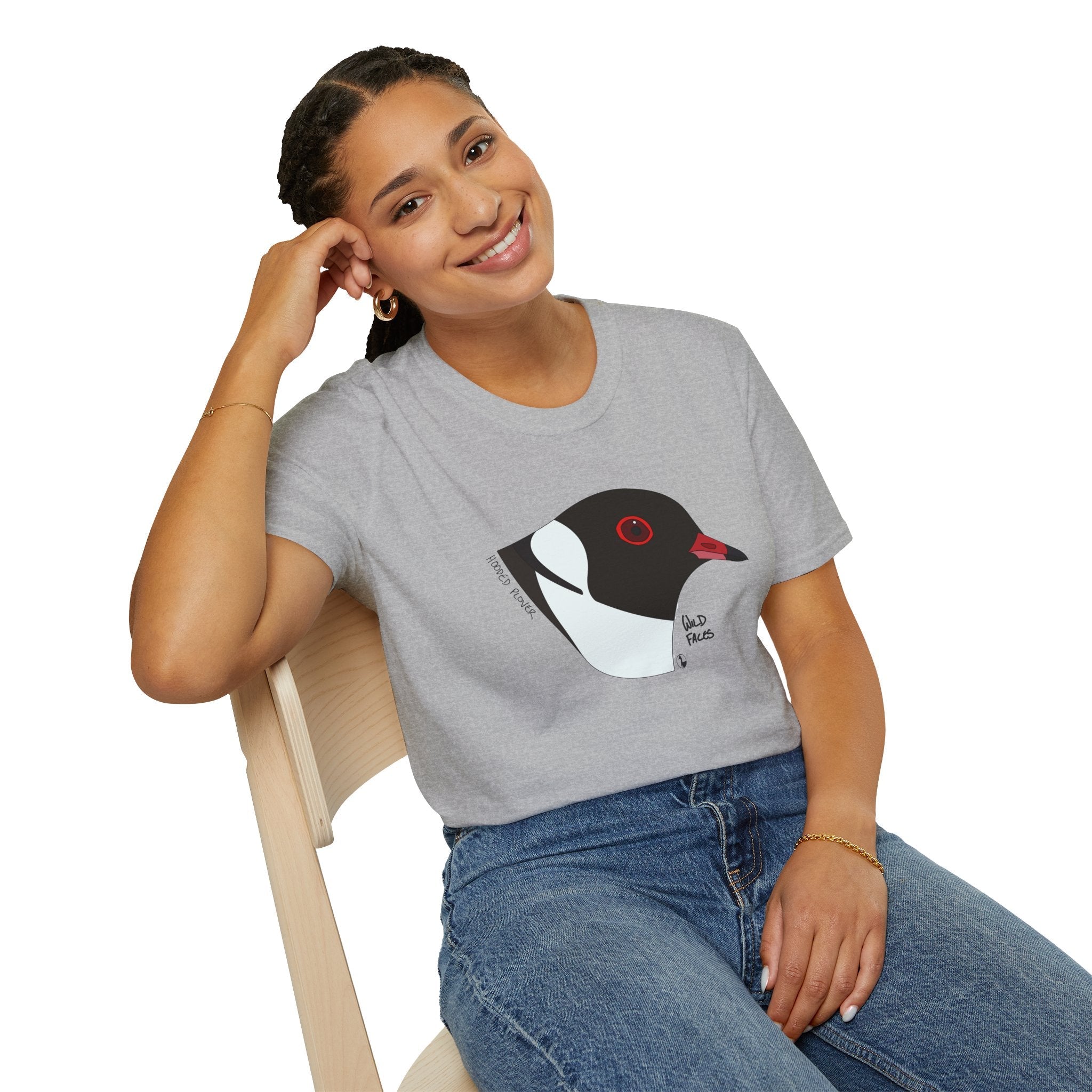 Hooded Plover Head- Unisex Softstyle T-Shirt Printify