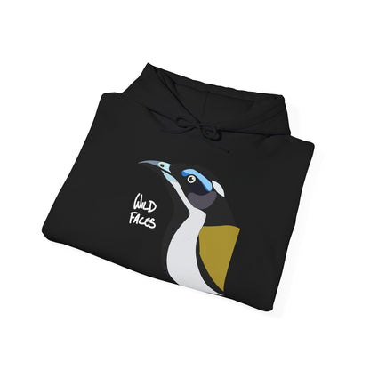 Blue-faced Honeyeater  (white font) | Unisex Heavy Blend™ Hooded Sweatshirt