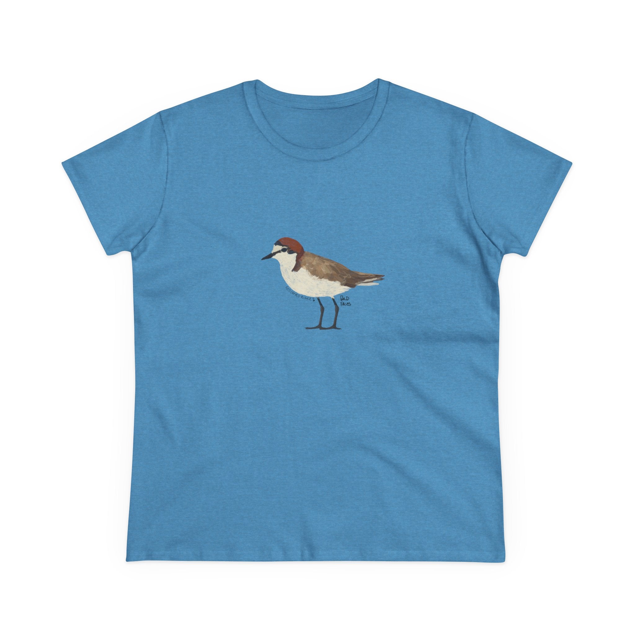 Red-capped Plover (body) - Women's Midweight Cotton Tee