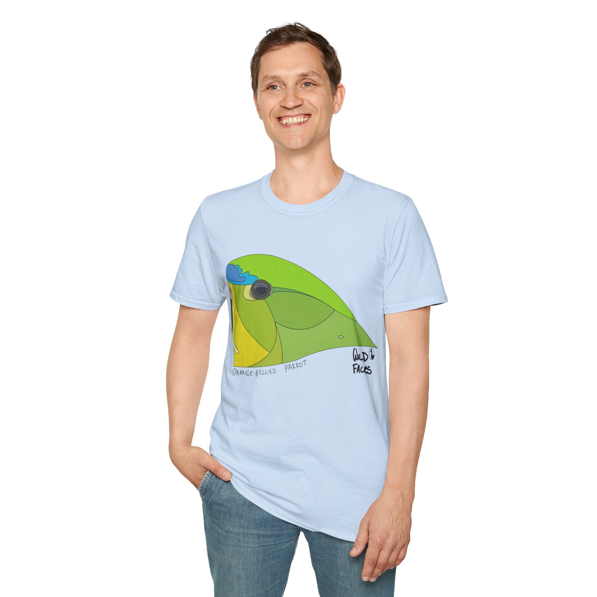 Orange-bellied Parrot - Unisex Softstyle T-Shirt Printify