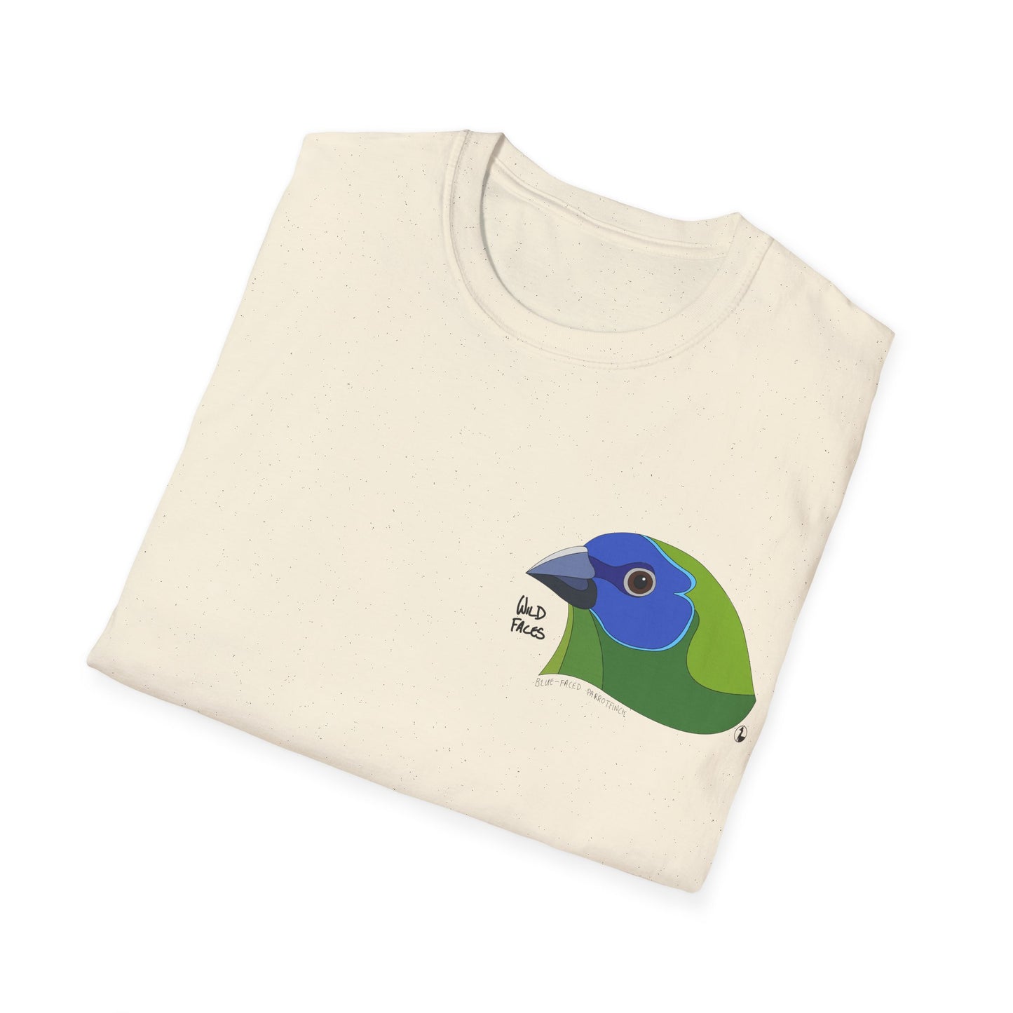 Blue-faced Parrotfinch - Small design - Unisex Softstyle T-Shirt Printify