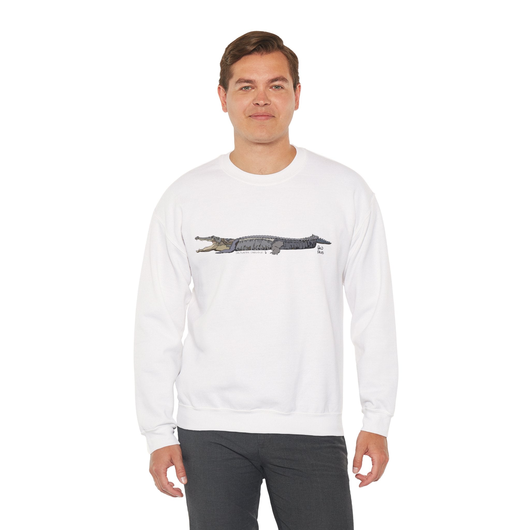 Saltwater Crocodile Sweatshirt | Unisex Heavy Blend™ Crewneck Printify