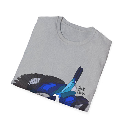 Forest Kingfisher (flying) - Unisex Softstyle T-Shirt