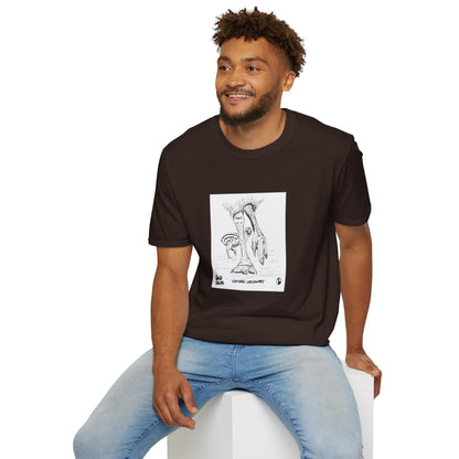 Southern Cassowary with chick - Unisex Softstyle T-Shirt