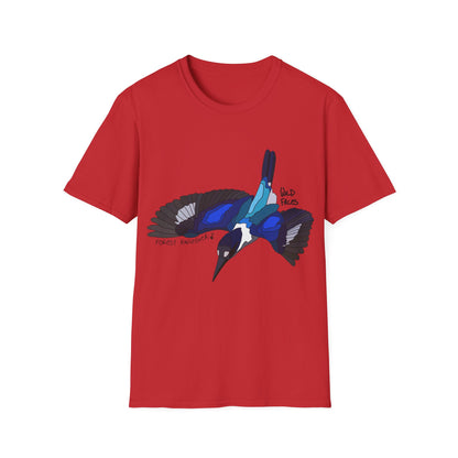 Forest Kingfisher (flying) - Unisex Softstyle T-Shirt