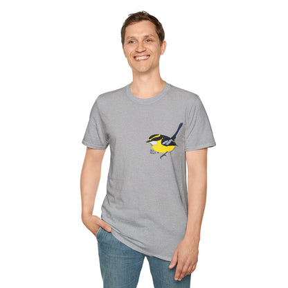 Yellow-breasted Boatbill - Small design - Unisex Softstyle T-Shirt