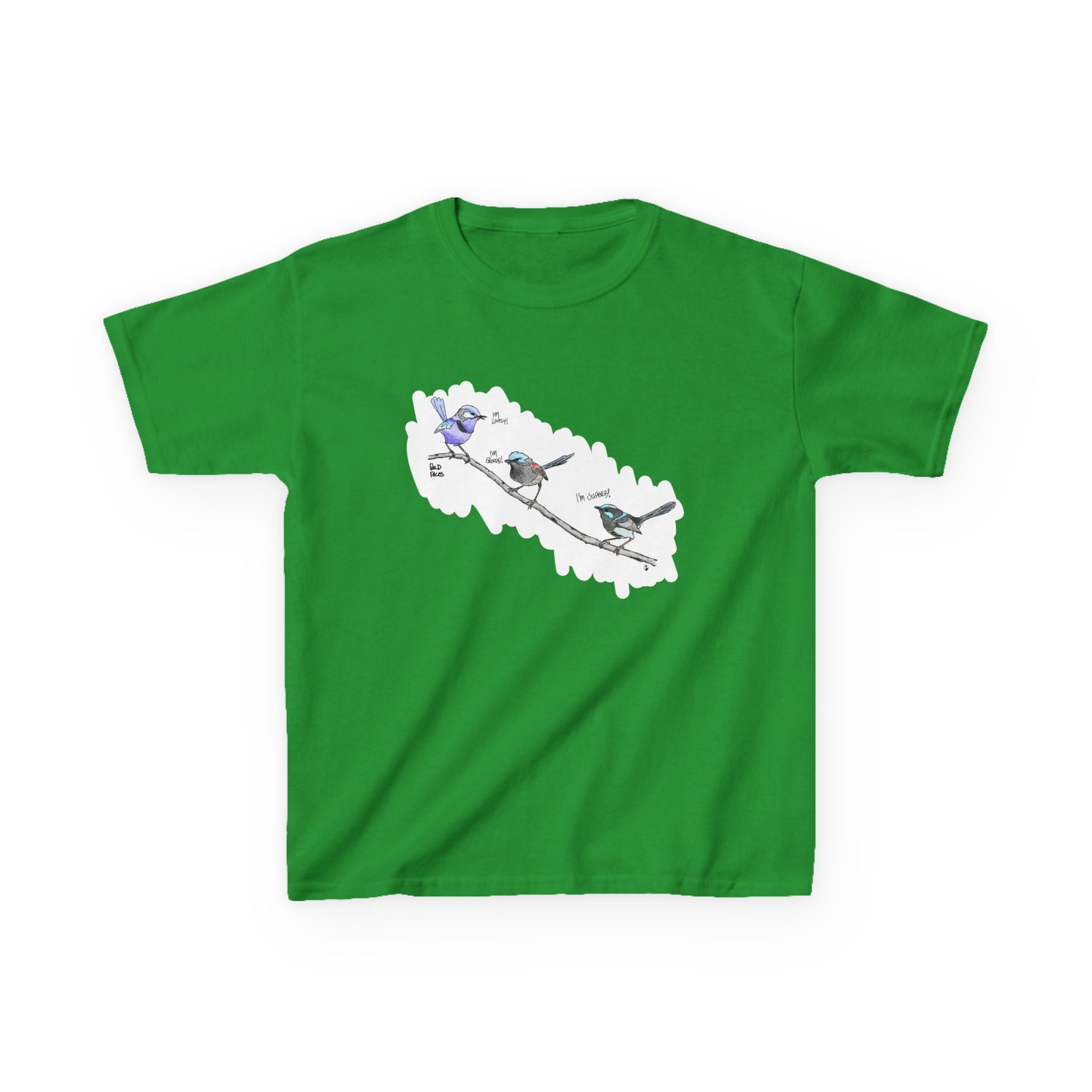 A trio of Fairy-wrens (spendid, superb and lovely) | Kids Heavy Cotton™ Tee Printify