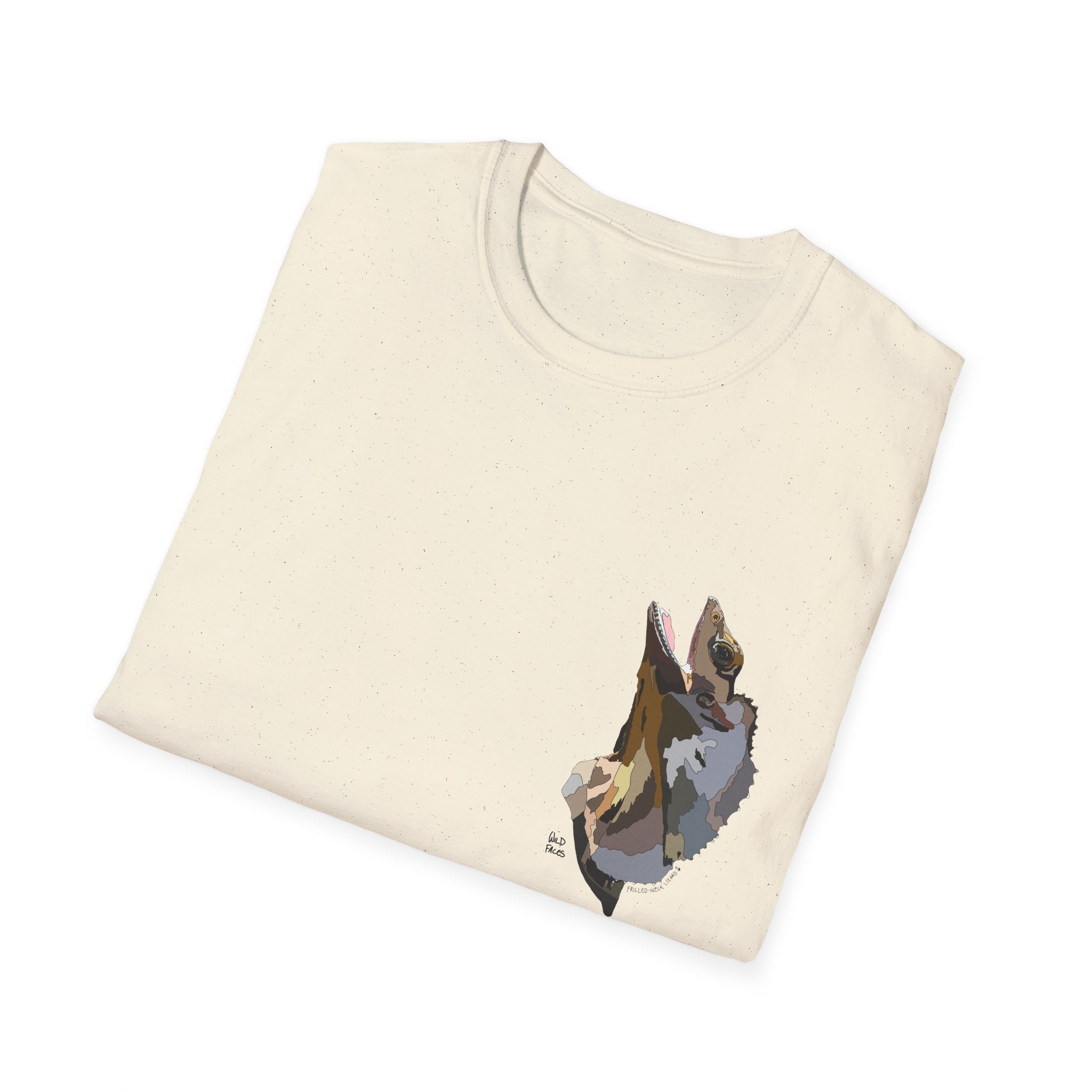Frilled-neck Lizard - Small design - Unisex Softstyle T-Shirt Printify