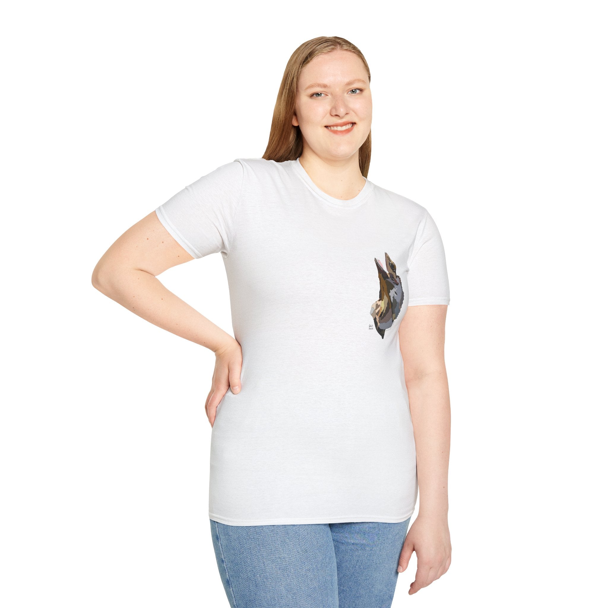 Frilled-neck Lizard - Small design - Unisex Softstyle T-Shirt Printify