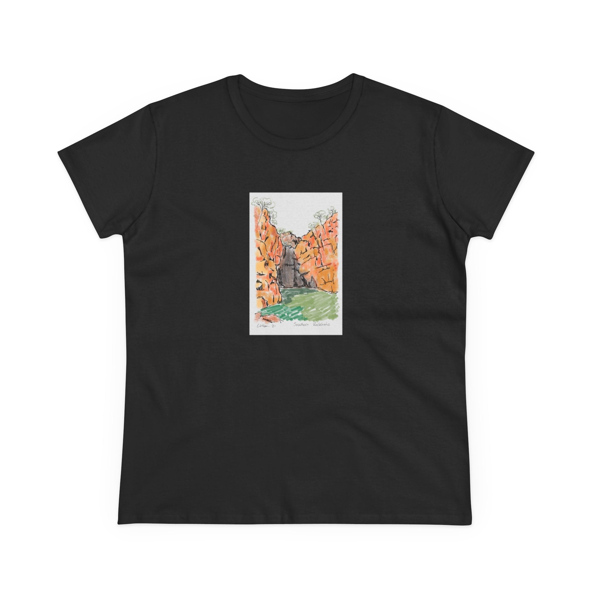 Southern Rockhole, Nitmiluk - Women's Midweight Cotton Tee