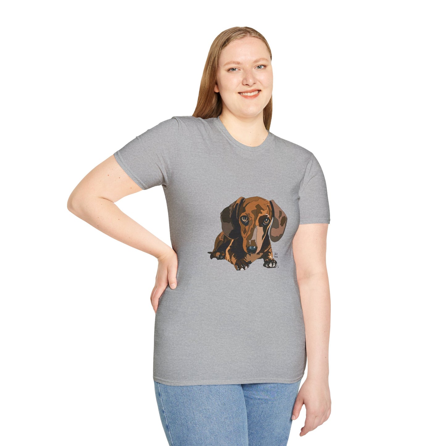 Dachshund (body) - Unisex Softstyle T-Shirt