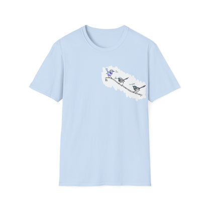 A trio of  Fairy-wrens (spendid, superb and lovely) - Small design - Unisex Softstyle T-Shirt