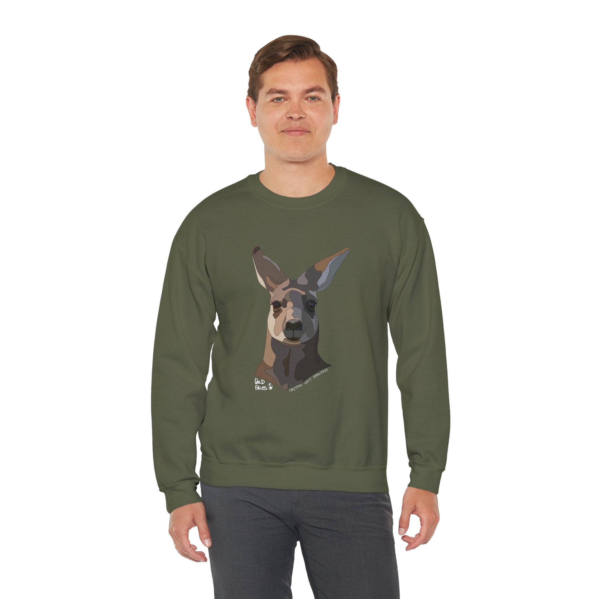 Eastern Grey Sweatshirt (white font) | Unisex Heavy Blend™ Crewneck Printify