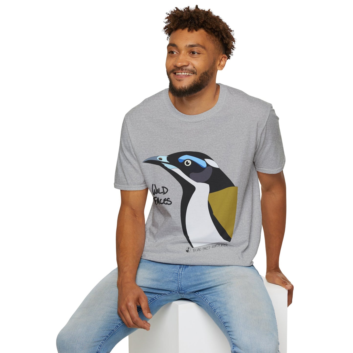 Blue-faced Honeyeater - Unisex Softstyle T-Shirt