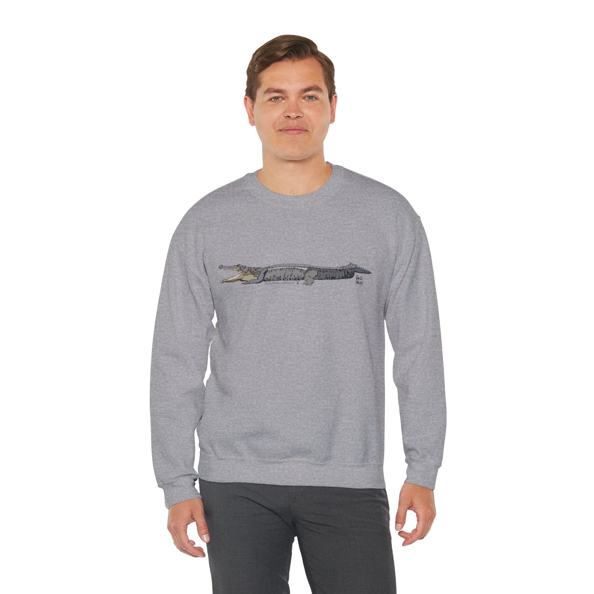Saltwater Crocodile Sweatshirt | Unisex Heavy Blend™ Crewneck Printify