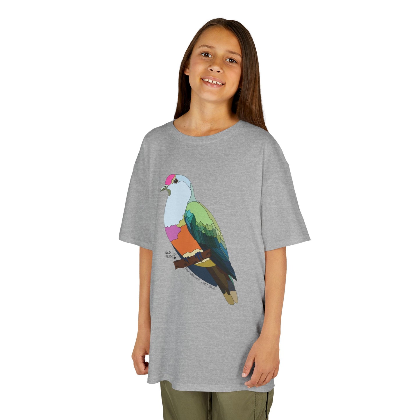 Rose-crowned Fruit Dove | Kids Heavy Cotton™ Tee