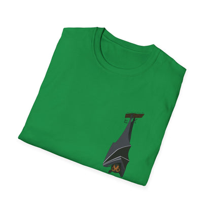 Spectacled Flying Fox - Small design - Unisex Softstyle T-Shirt