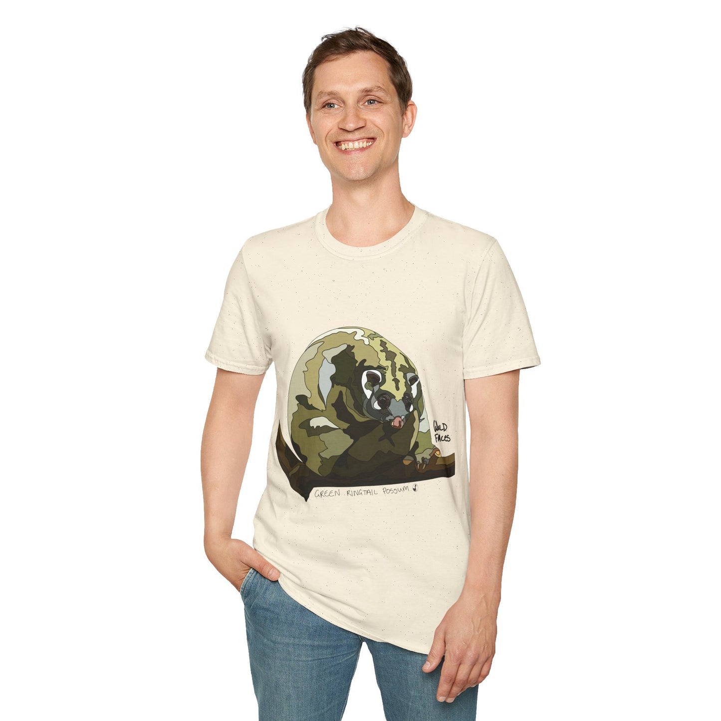 Green Ringtail Possum - Unisex Softstyle T-Shirt