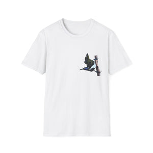 Blue-faced Honeyeater- Small design - Unisex Softstyle T-Shirt Printify