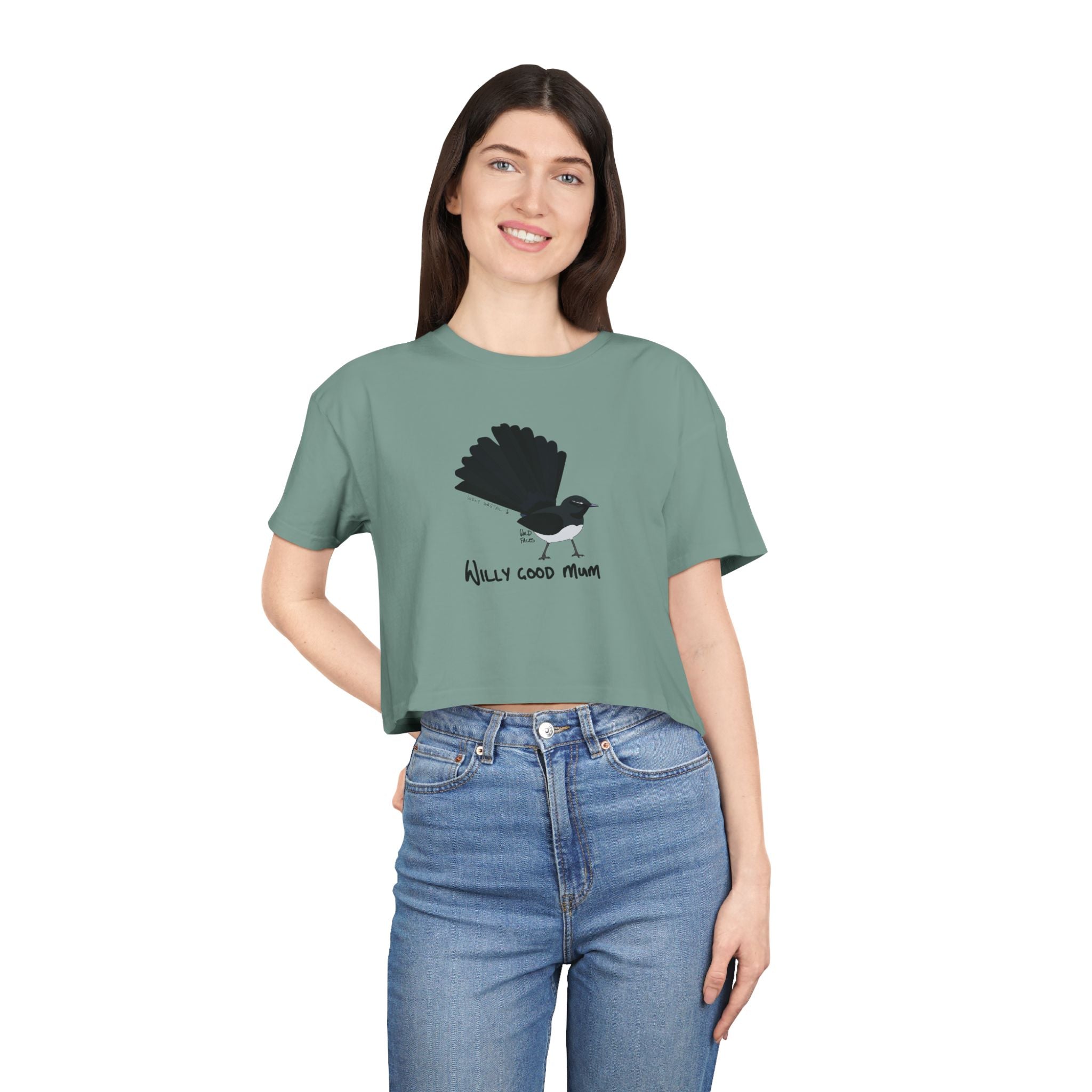 Willy good mum - Willy Wagtail - Women's Crop Tee