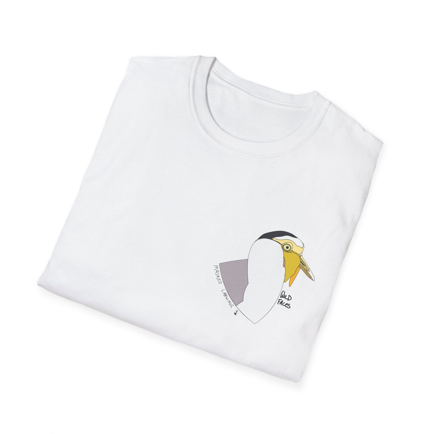 Masked Lapwing - Small design - Unisex Softstyle T-Shirt