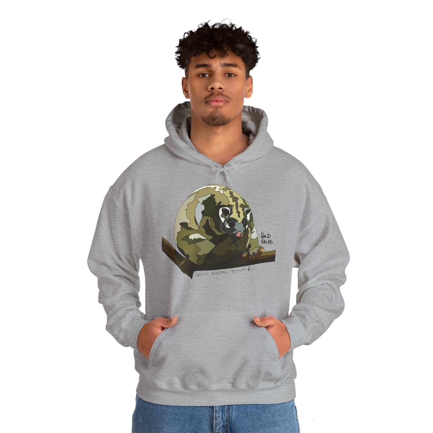 Green Ringtail | Unisex Heavy Blend™ Hooded Sweatshirt